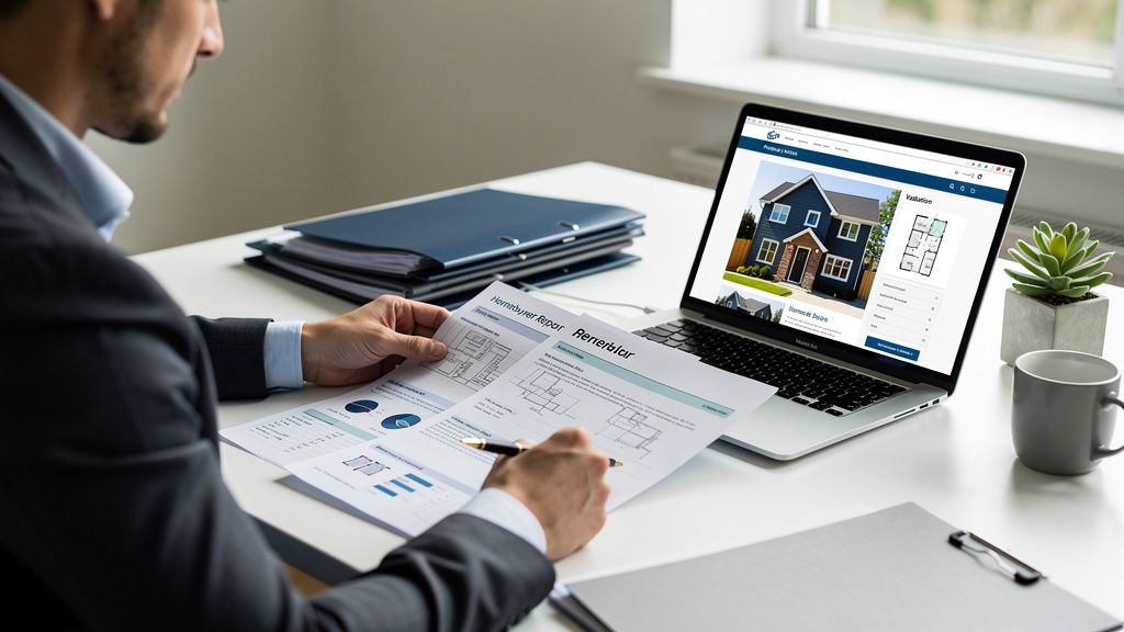 Surveyor reviewing a homebuyer report document